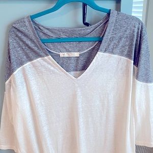 We the free two tone baseball tee